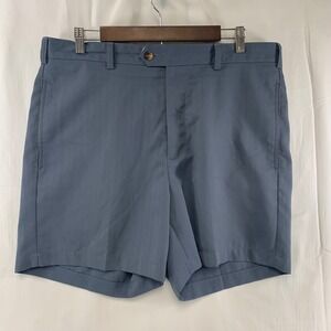 Donald Ross Golf Shorts Mens 36 Blue Herringbone Tech Performance